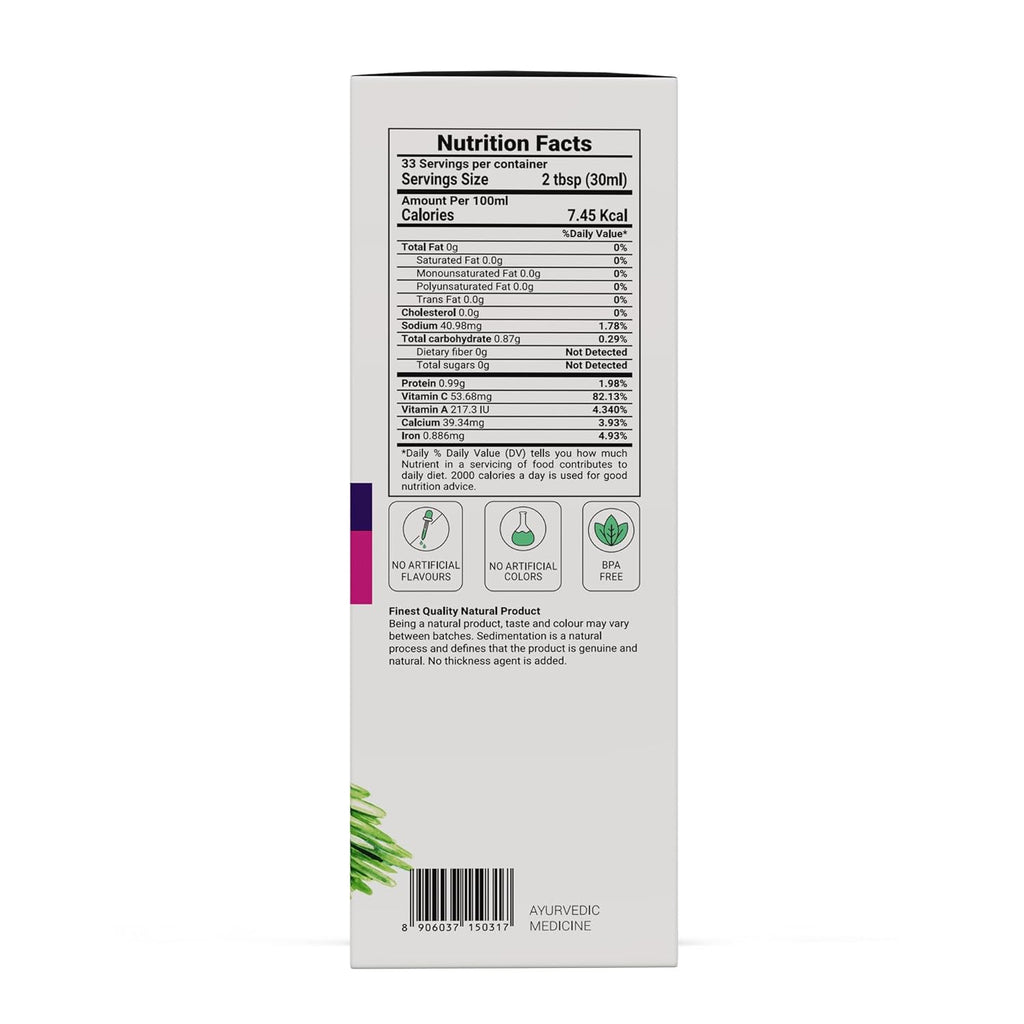 Krishna's Wheatgrass Juice - 1000 ML | Wheat Grass juice 9th day picked wheatgrass leaves | Pure, Natural and Ayurvedic Juice