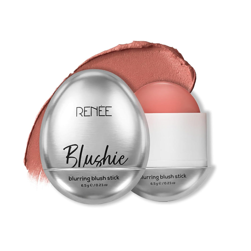 RENEE Blushie Blurring Blush Stick | Buildable Formula With Soft-Focus Matte Finish | Lightweight, Long-Lasting, Easily Blendable | With Hyaluronic Acid, Peptides & Vitamin E- Peachy Please | 6.5g