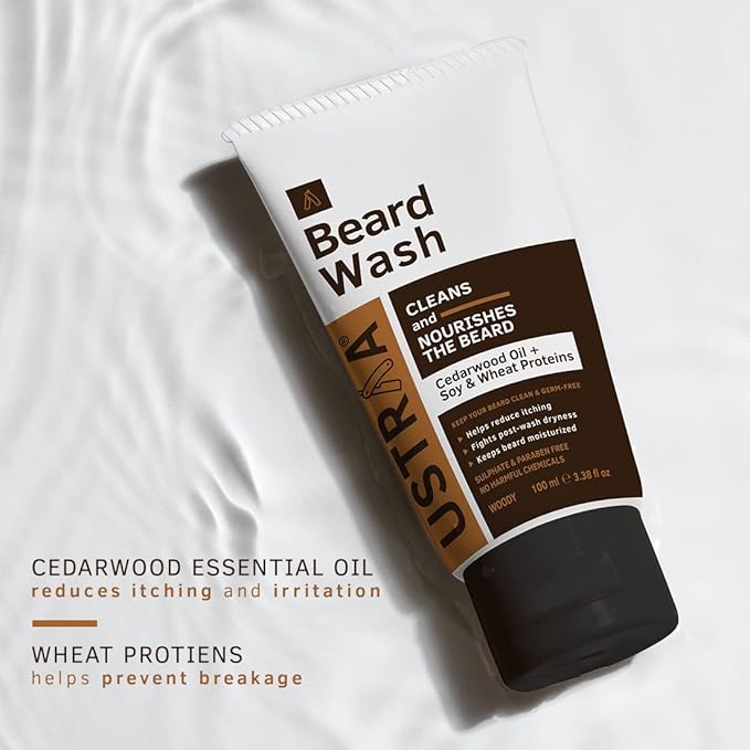 Ustraa Beard Wash Woody - 100 ml
