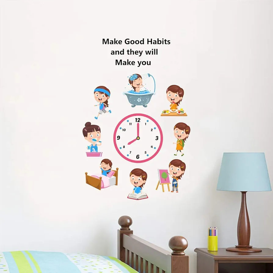 Decal O Decal Make Good Habbit and They Will Make You for Nursery School Kids Wall Stickers -Self-Adhesive