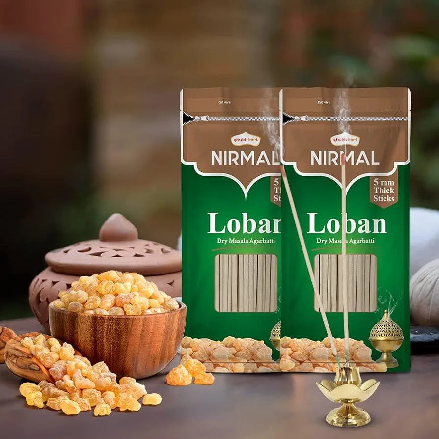 Shubhkart Nirmal Loban Dry Masala Agarbatti Stick Zipper 125gms 5mm Thick Sticks