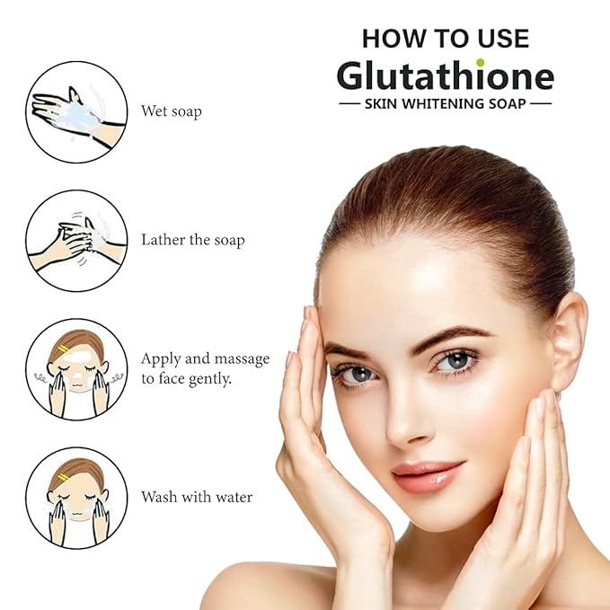 La Organo Glutathione Activated Charcoal Skin Whitening Soap for All Skin Type - 100 Gms