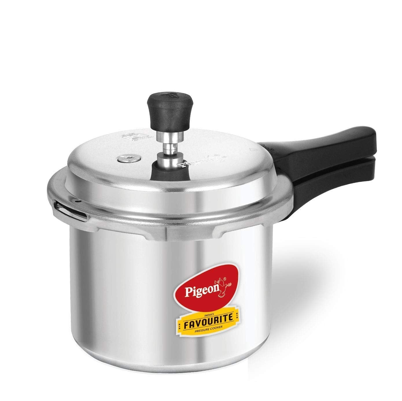 Pigeon By Stovekraft Induction Base Aluminium Pressure Cooker with Outer Lid - 3 Litres (Silver)