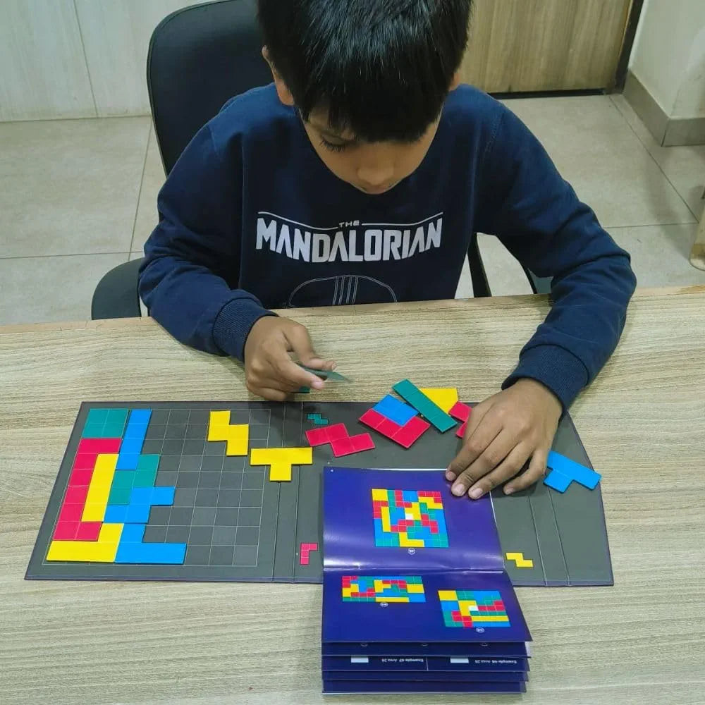 Pelikas Toyz Magnalogix Magnetic Game Tetrix for Kids Age 6 to 9 Years Old Tetris Puzzle for Kids, Gift for Boys Girls,Travel Game - Tetrix Junior