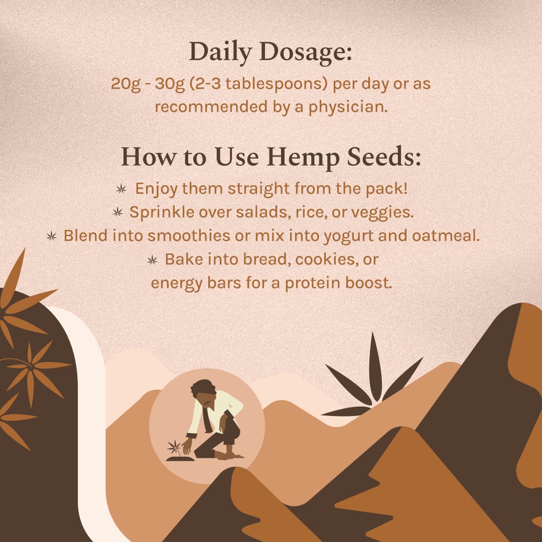 India Hemp Organics Hemp Seeds for Eating | 250g | Superfood Source of Omega 3 & 6 | High in Protein, Fibre | Keto Friendly | Gluten Free | Perfect for Smoothies, Salads, Baking |
