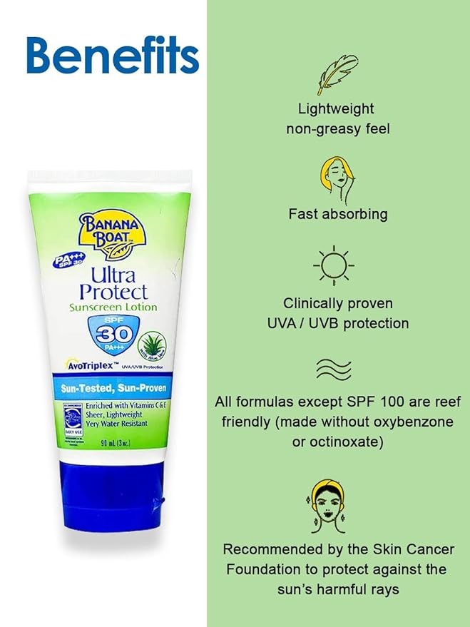 Banana Boat Sunscreen Lotion Combination Skin Ultra Protect spf 30 pa+++ - 90 ml