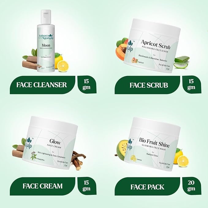 Kulsum's Kaya Kalp Herbals Insta Glow Facial Kit - 65 gms