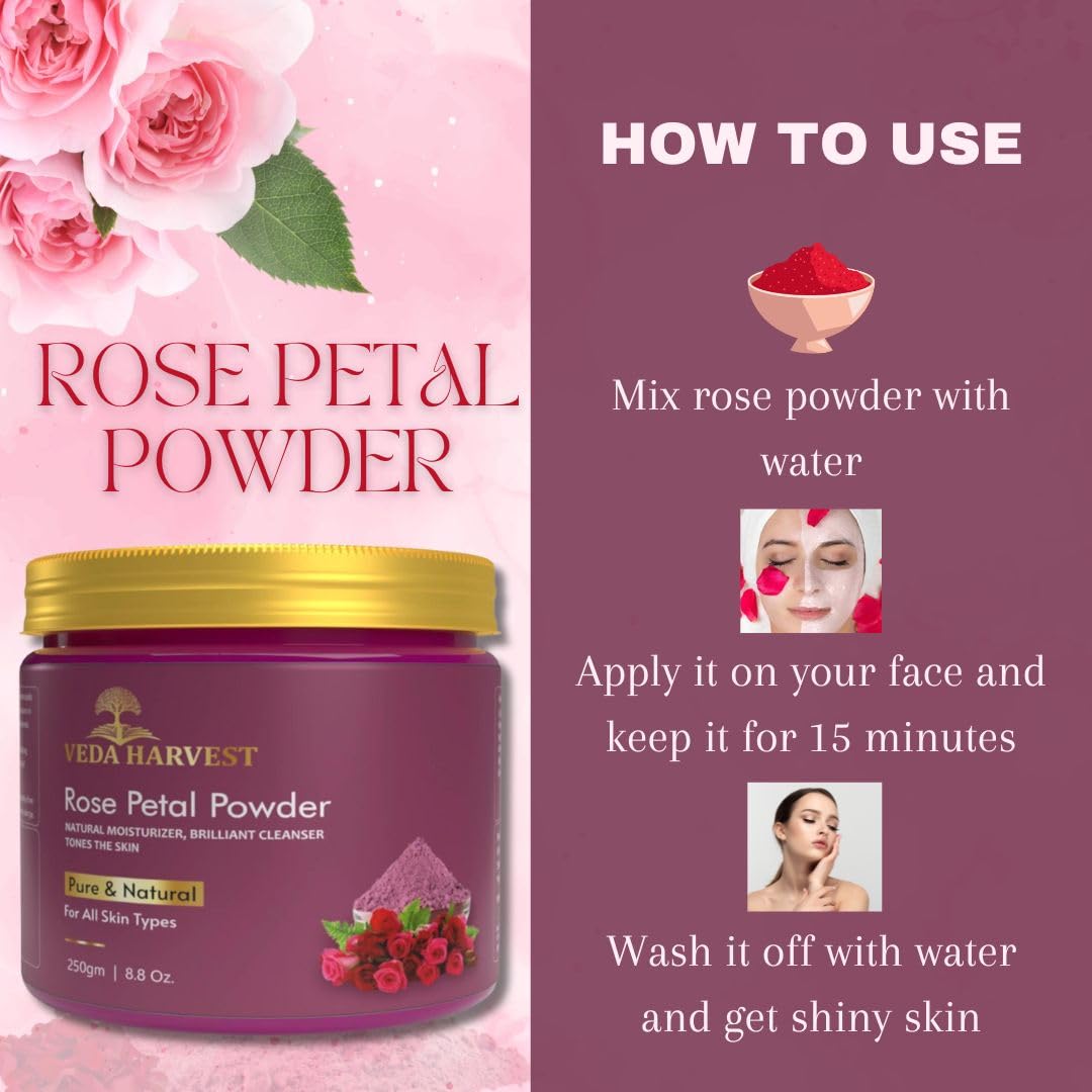Veda Harvest Rose Petal Powder - 250 gms