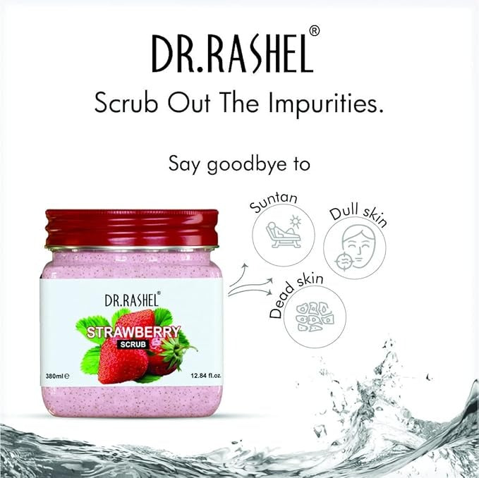Dr.Rashel Strawberry Scrub For Face & Body - 380 ml