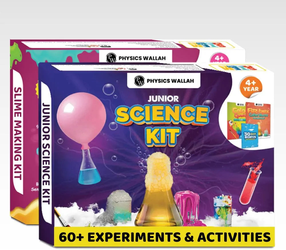 PW Science Kit 2-in-1 Gift Set Junior Science Kit & Slime Kit for 4 to 15 Years Old Growing Kids Educational Learning Toys