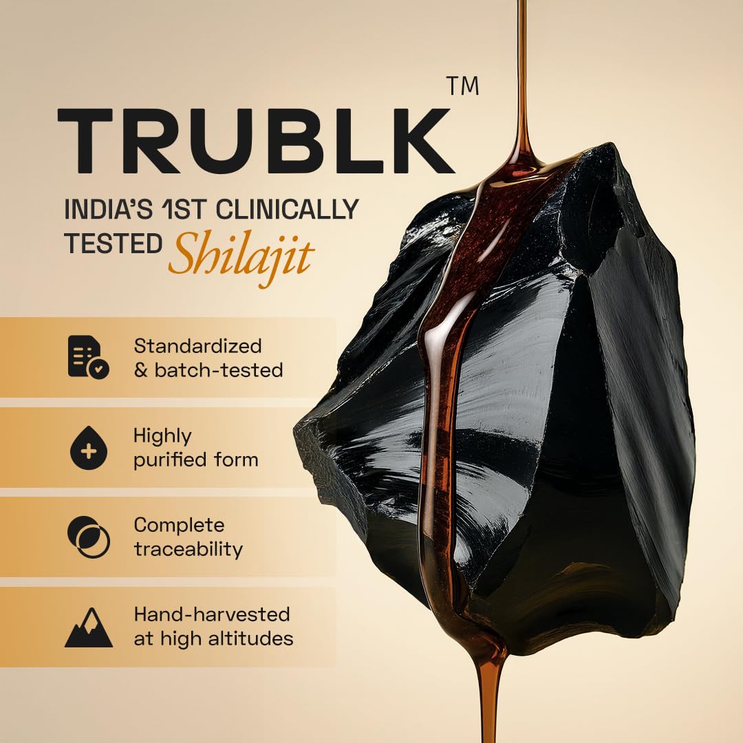 Ace Blend 400mg TRUBLK Shilajit Sticks (5 Servings) | 120mg Cordyceps Mushroom & Organic Honey | Over 75% Fulvic Acid & 80+ Trace Minerals | For Strength & Performance | High Absorption | Men & Women