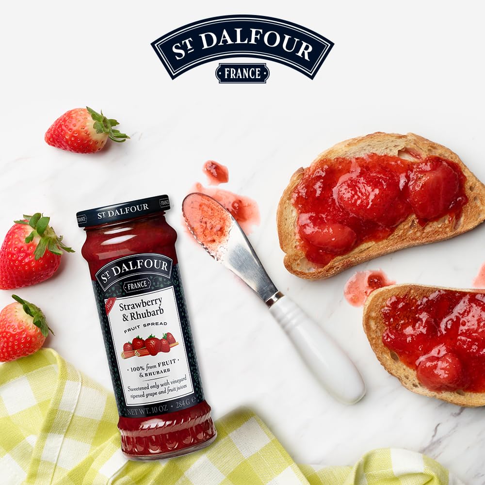 St Dalfour Strawberry & Rhubarb Fruit Spread - 284 gms