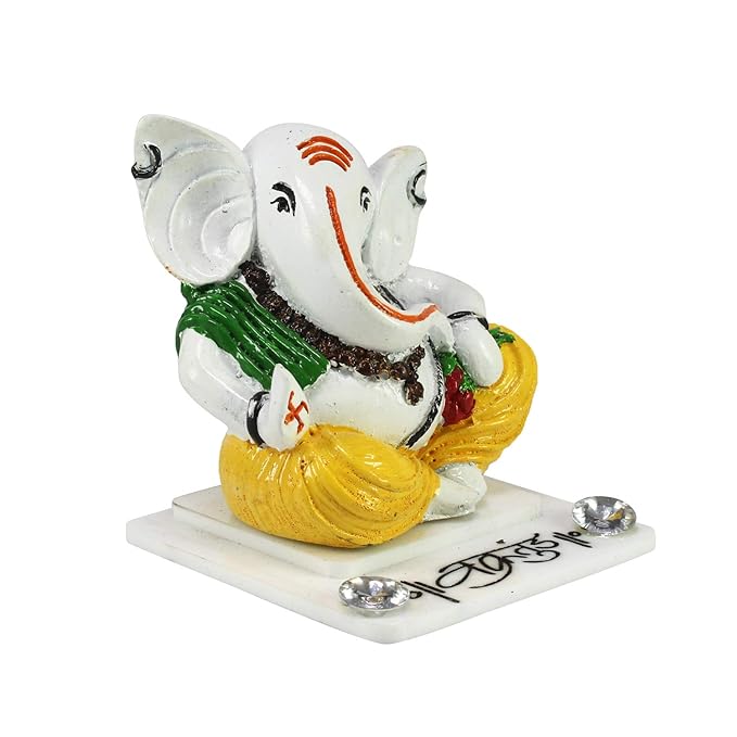 Ecraftindia Decorative Lord Ganesha Showpiece for Car Dashboard