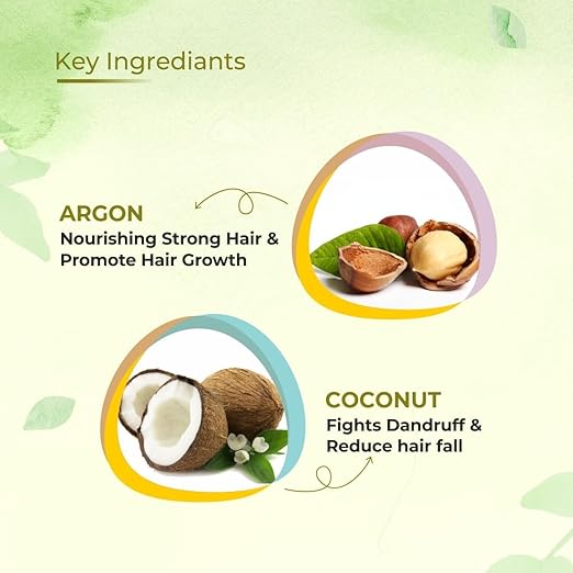 Prisa Organics Argan Coconut Strong Roots & Hair Growth Shampoo - 300 ml