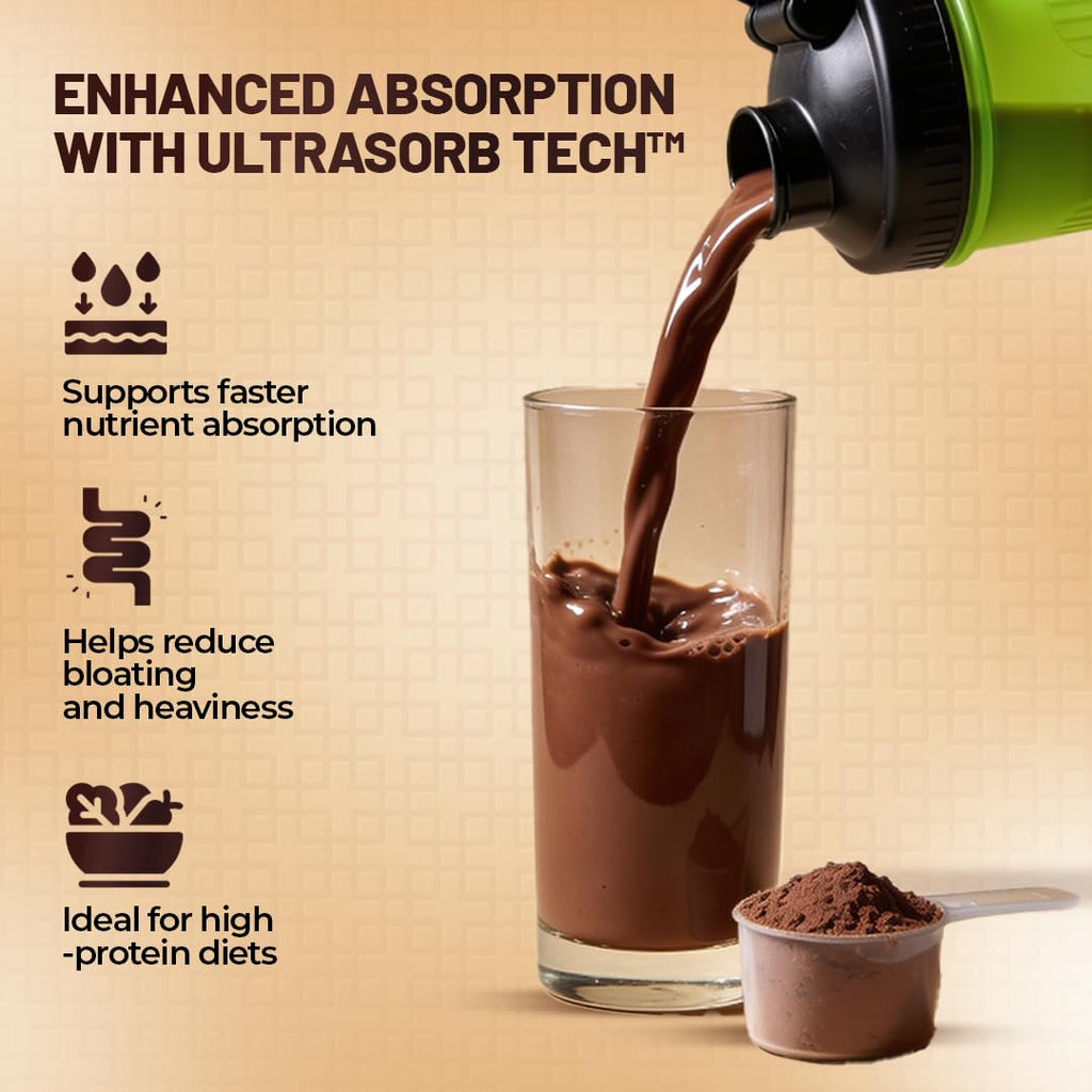 BeastLife Performance Whey Protein Blend | 34g Protein | 5.7g BCAA | 1Kg | Chocolate | Muscle Growth & Recovery | Easy to Digest with Ultrasorb Tech | Smooth & Easy to Mix | Contains Whey Protein Concentrate & Yeast Protein