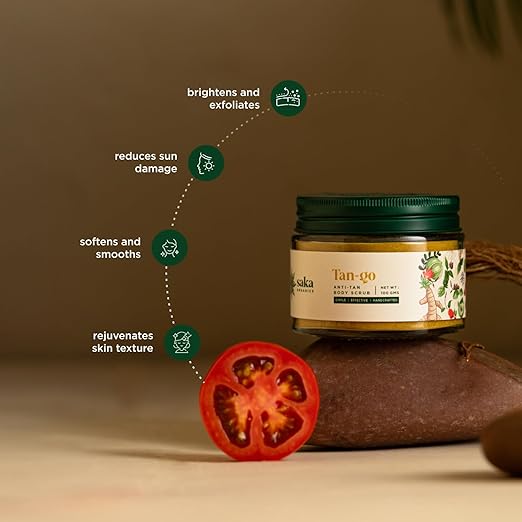 Saka Organics Tan-Go Handmade Anti-Tan Body Scrub - 100 gms