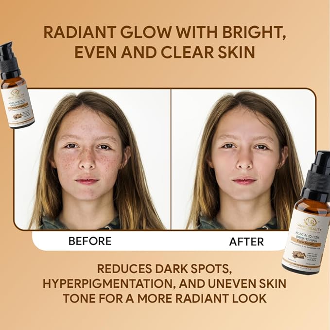 Vamp Beauty Kojic Acid 0.2% Brightening Face Serum - 30 Ml