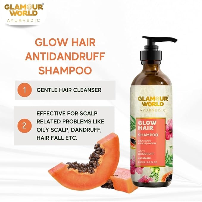 Glamour World Ayurvedic Glow Hair Shampoo - 200 ml