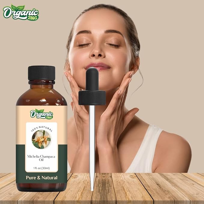Organic Zing Champaca (Magnolia Champaca) Oil | Essential Oil for Skincare, Hair Care, Aroma & Diffuser - 30 Ml