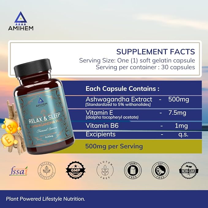 Amihem Ashwagandha - 30 Softgels
