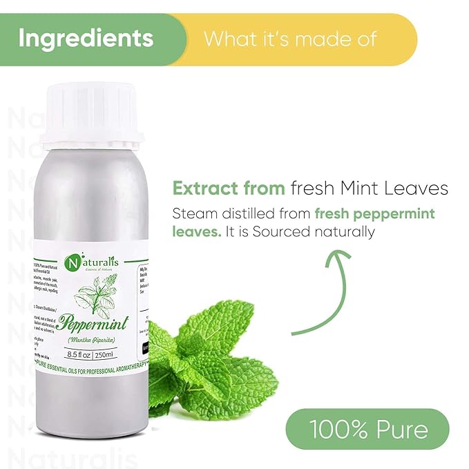 Naturalis Peppermint Oil for Hair Skin Care - 250 ml