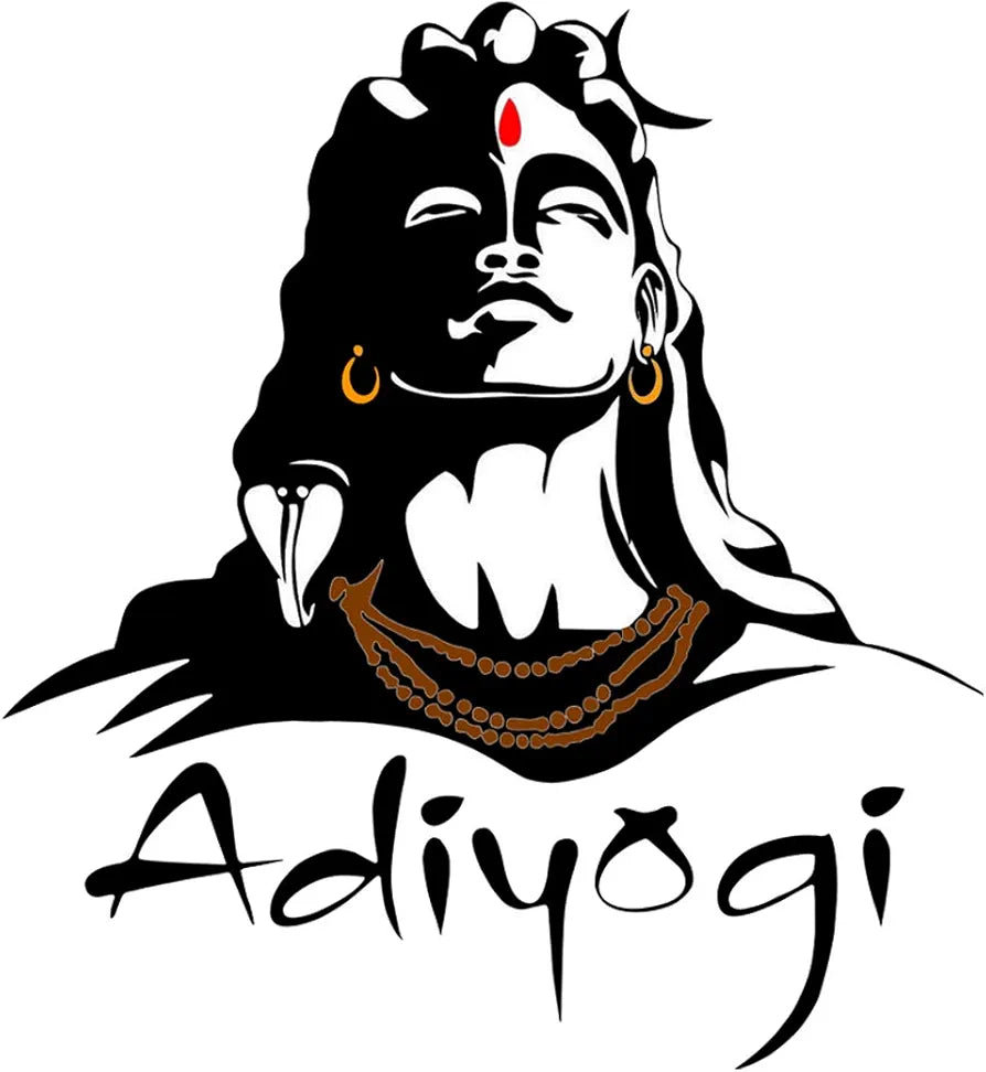 Rangoli Big Shiva Picture Wall Sticker Vinyl 50 x 70 cm Multicolour
