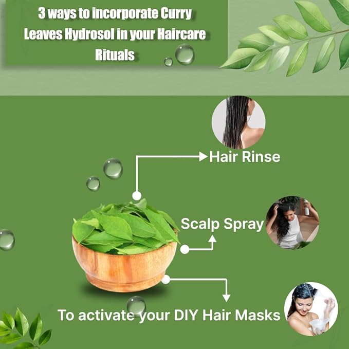 Vriksha Veda Curry Leaves Hydrosol Steam Distilled - 100 ml