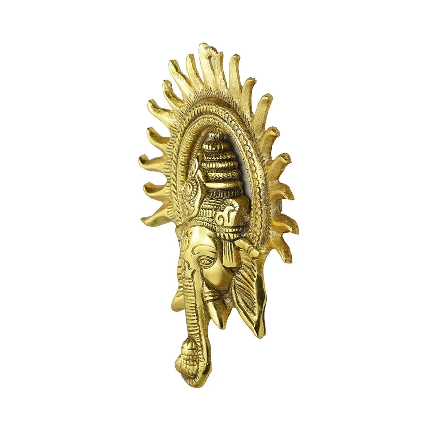 Ganesha Sun Decorative Metal Wall Hanging Art Ganpati Ganesh Showpiece