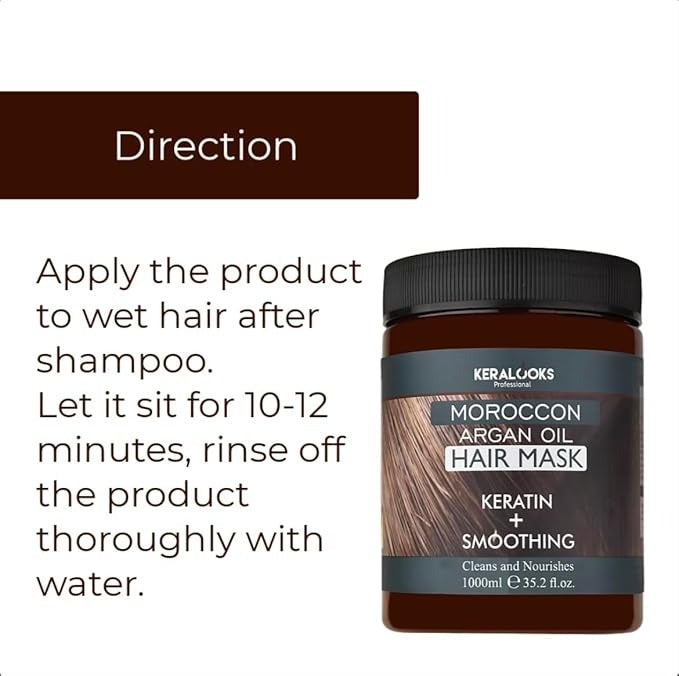 Keralooks Professional Moroccon Argan Hair Mask - 1000 ml