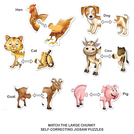 Toykraftt 2 Piece Animal Puzzles For Kids Age Of 2 Years Above Educational Toys
