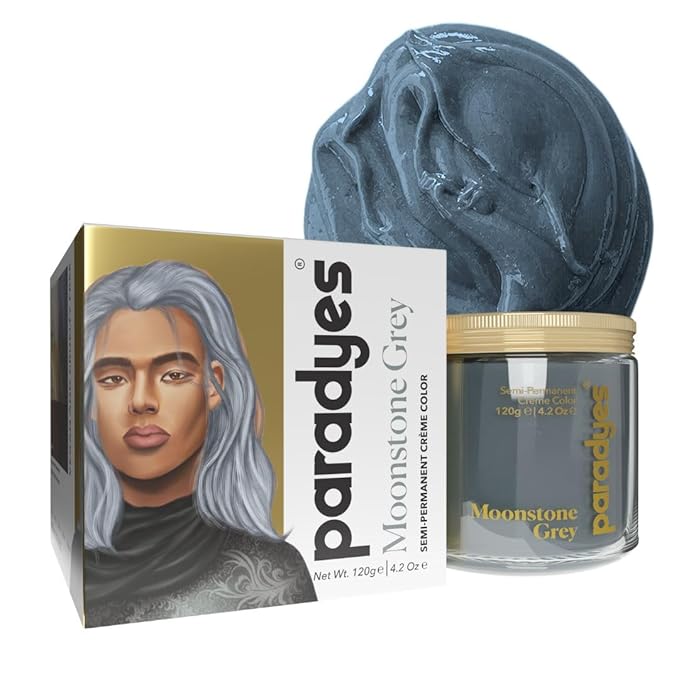 Paradyes Semi-permanent Moonstone Grey Diy Conditioner Based Hair Colour - 120 Gms