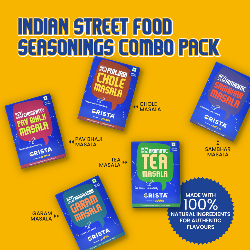 Crista Spices Indian Street Food Seasonings Combo Pack