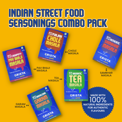 Crista Spices Indian Street Food Seasonings Combo Pack