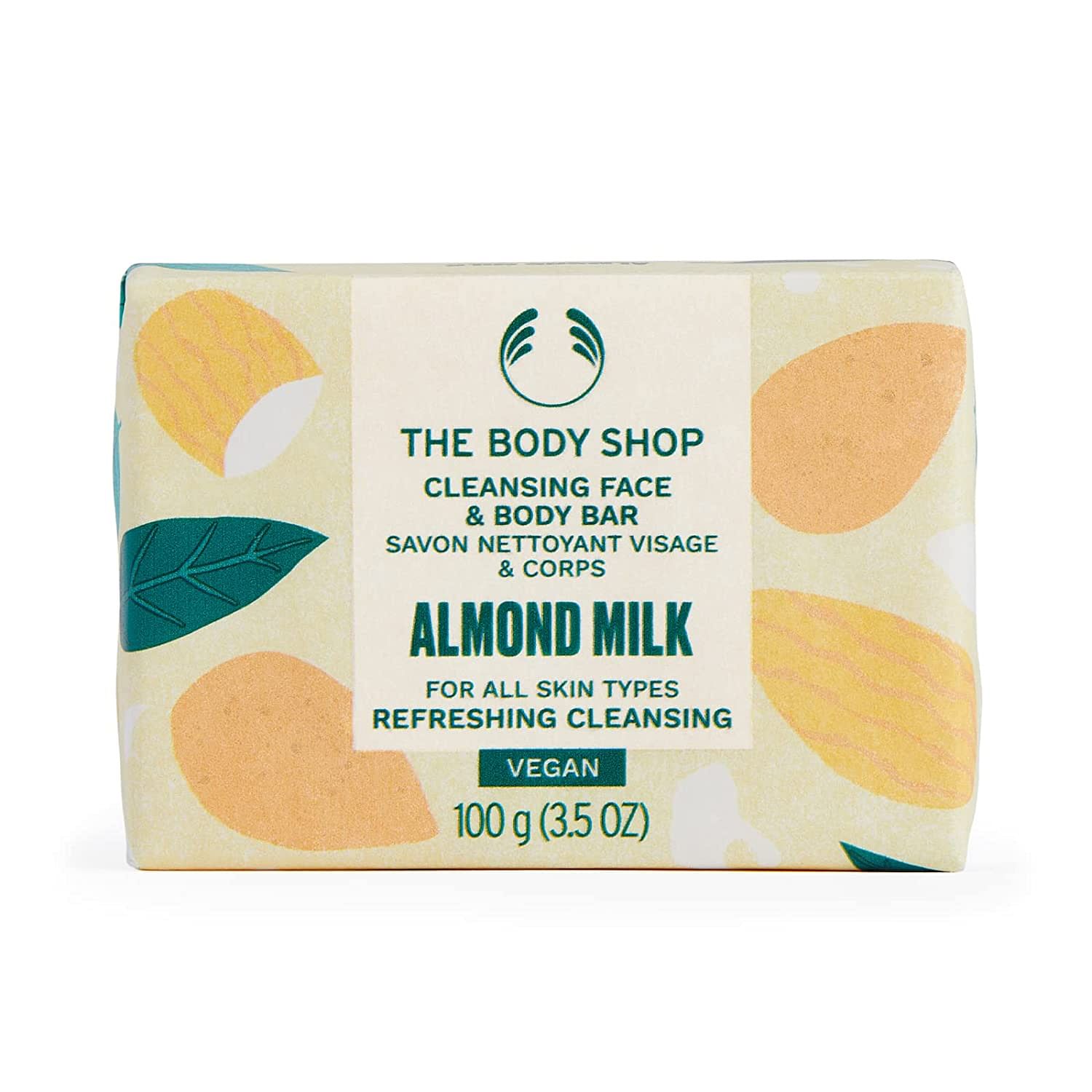 The Body Shop Almond Milk Cleansing Face & Body Bar - 100 ml