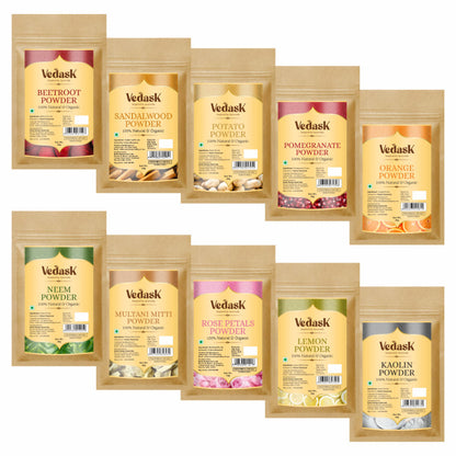 Vedask Organic Face Pack Powder Clay Mask-Combo