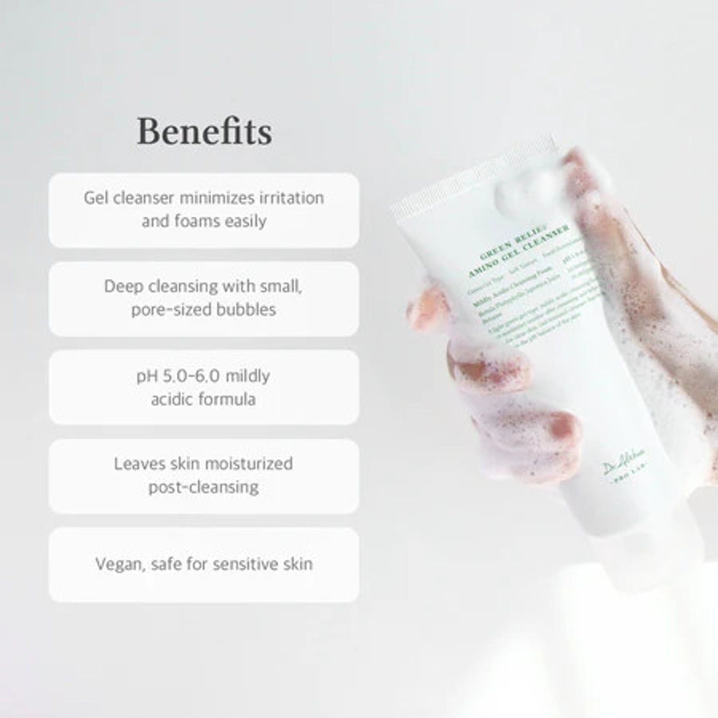 Dr.Althea Green Relief Amino Gel Cleanser: Gentle Soothing Face Wash for Irritated Skin