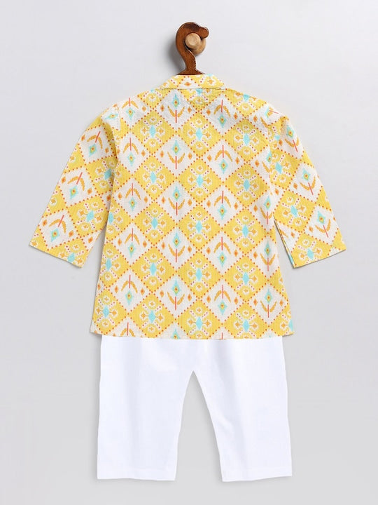 Vastramay Sishu Boys Ethnic Motifs Printed Kurta With Pyjamas