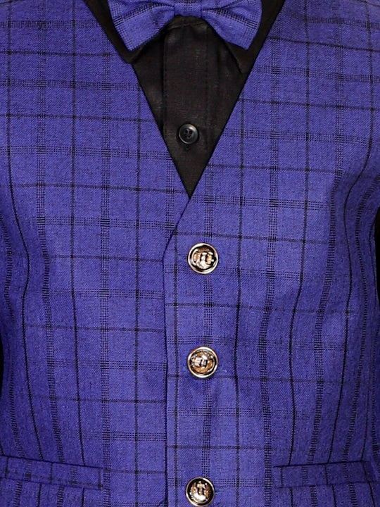 Pro Ethic Style Developer Boys 3 Piece Checked Suit Set