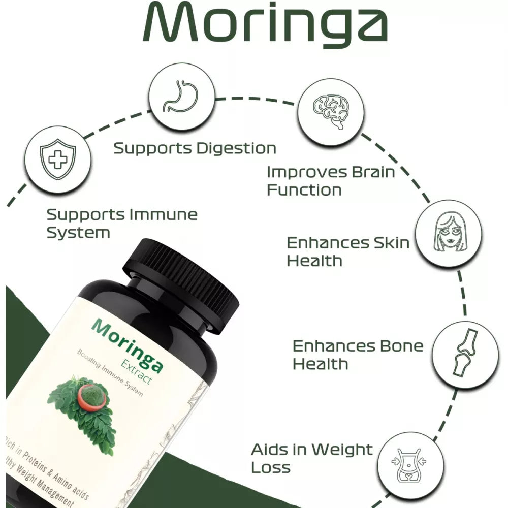 Vitaminhaat Moringa Extract Rich In Proteins 500 Mg Capsules - 75 caps