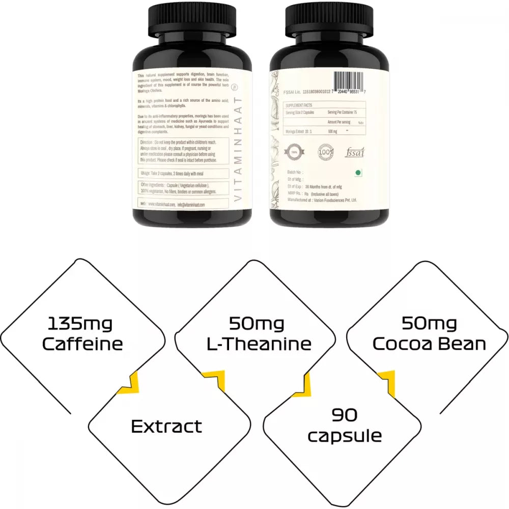 Vitaminhaat Moringa Extract Rich In Proteins 500 Mg Capsules - 75 caps