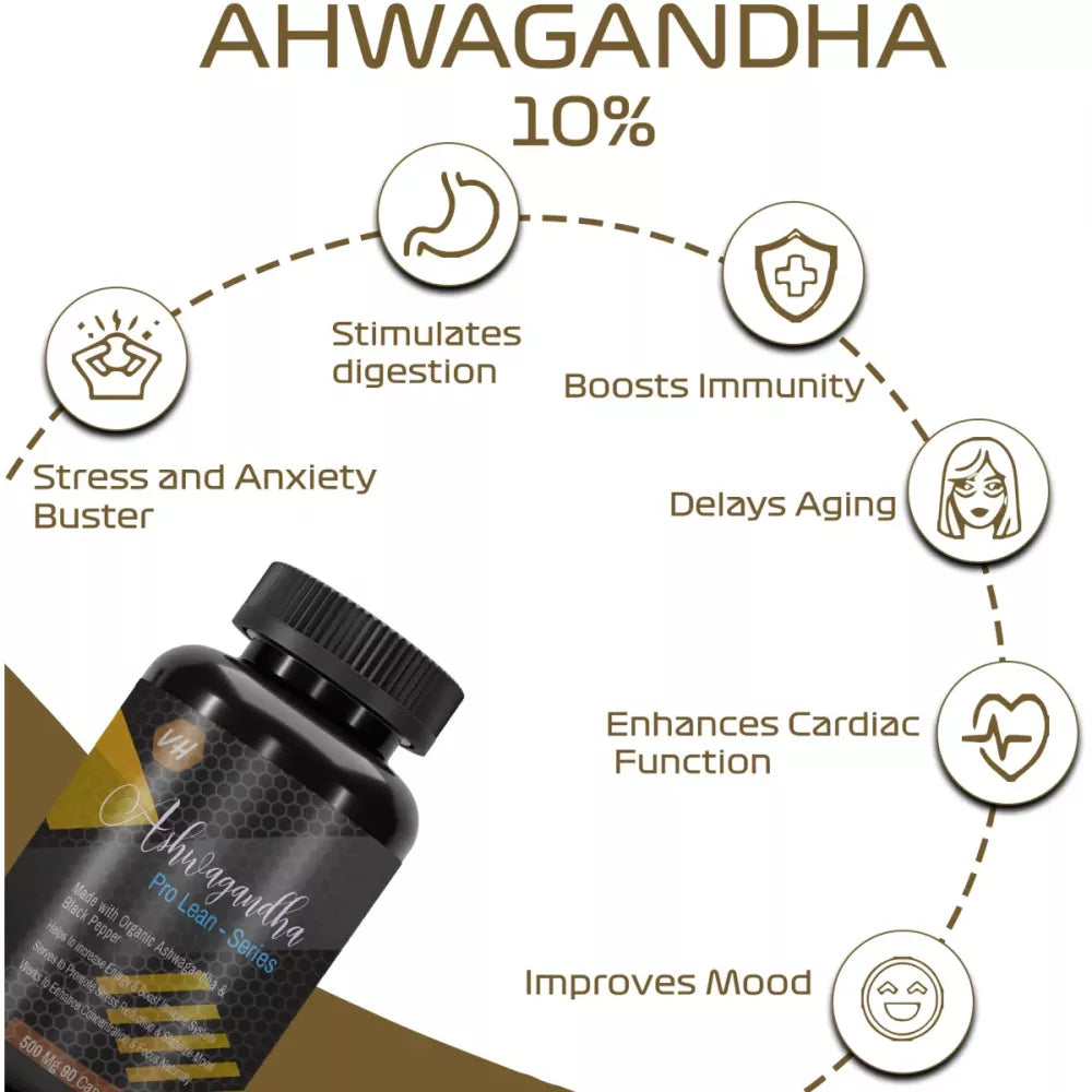 Vitaminhaat Ashwagandha Ext 10% HPLC 500 Mg Capsules - 90 caps