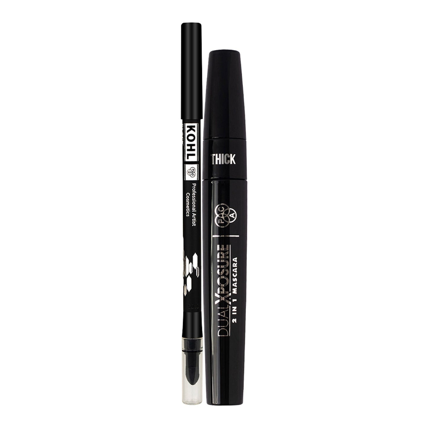 PAC Studio Longlasting Kohl Pencil Black + Dual Xposure Mascara - 01 Black Combo