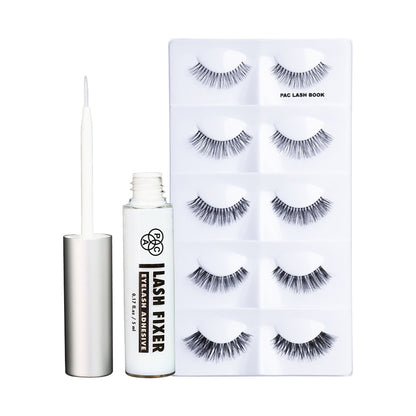 PAC Studio Lash Fixer Eyelash Glue - Transparent + Lash Book - Season 1 Combo