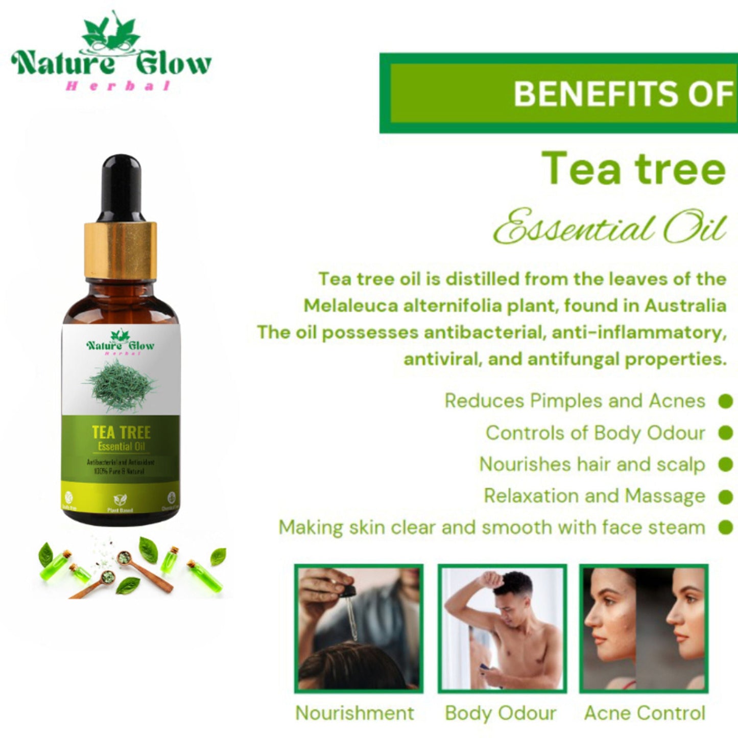 Nature Glow Herbal Tea Tree Essential Oil
