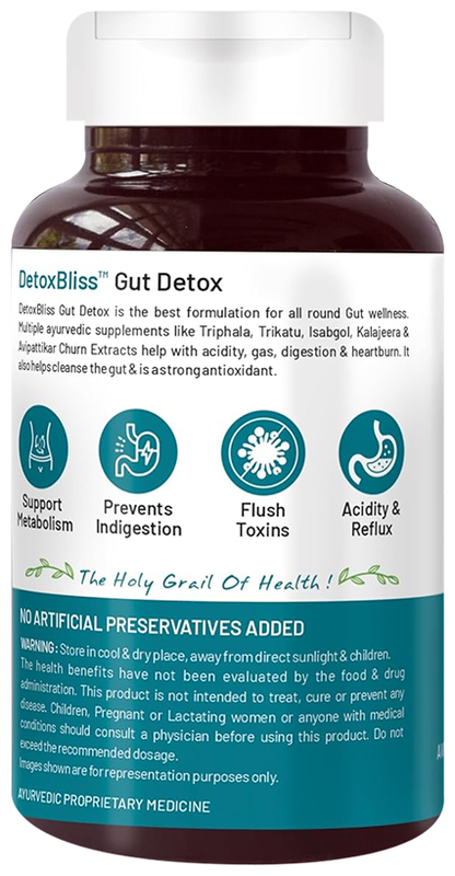Bliss Welness Body Gut Detox Plant Based Veg Tablet