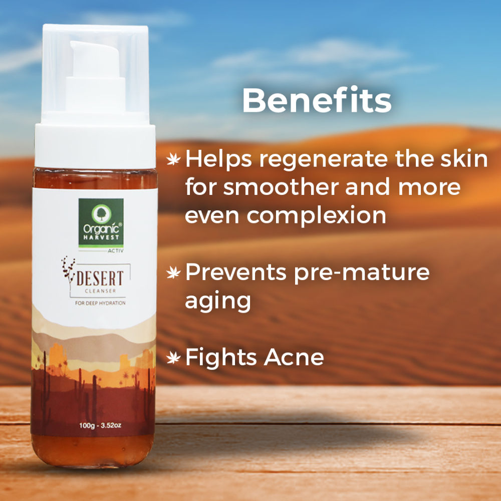 Organic Harvest Desert Cleanser For Deep Hydration - 100 gms
