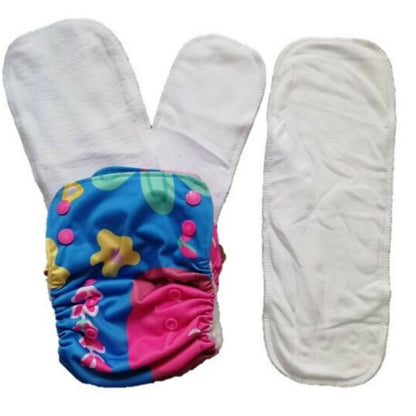 Kindermum Nano Pro Aio Cloth Diaper ( With 2 Organic Inserts And Power Booster)-Random Jungle For Kids
