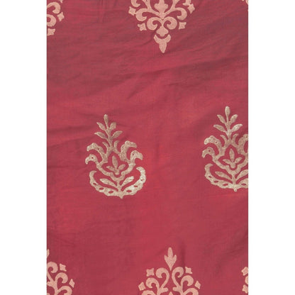 A R Silk Mehroon Color Chanderi gold print Chanderi cotton Dupattas & Chunnis