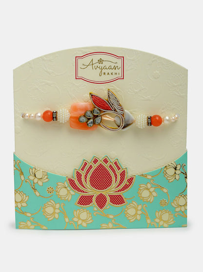 NVR Men Set of 2 Multicolor Stone-Studded Rakhi With Roli Chawal