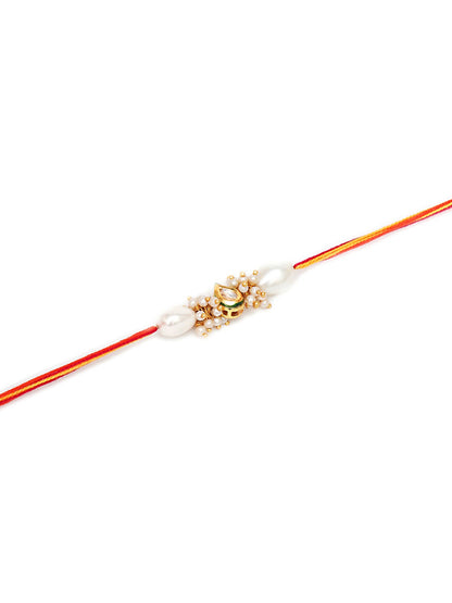 Designer kundan Rakhi - Ruby Raang
